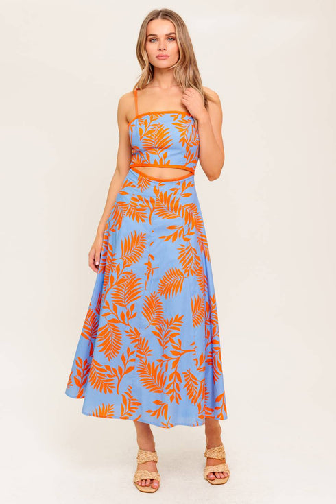 apricot-sunset-woven-midi-dress Flying Tomato-Sophia's StyleDRESSES-1