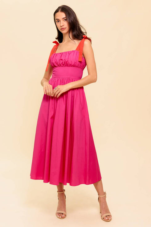 evening-delights-fuchsia-woven-midi-dress Flying Tomato-Sophia's StyleDRESSES-1