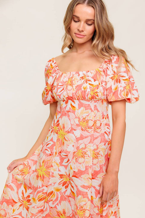 ocean-florals-coral-woven-midi-dress Flying Tomato-Sophia's Style-5