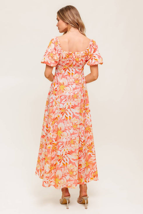 ocean-florals-coral-woven-midi-dress Flying Tomato-Sophia's Style-6