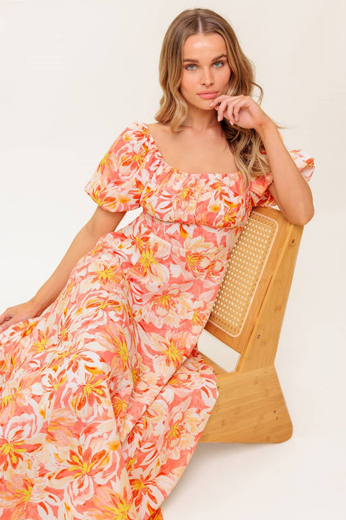 ocean-florals-coral-woven-midi-dress Flying Tomato-Sophia's Style-7