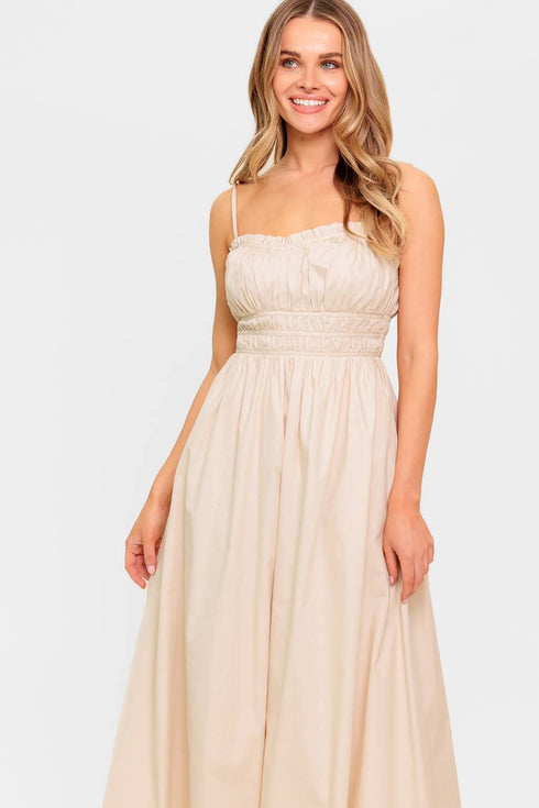 honey-sunset-cream-woven-midi-dress Flying Tomato-Sophia's Style-3