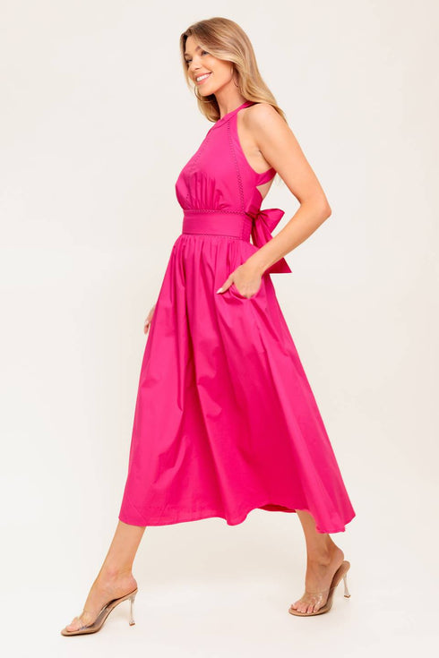 peony-touch-fuchsia-woven-midi-dress Flying Tomato-Sophia's Style-7