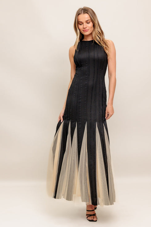 noir-tulle-black-knit-maxi-dress Flying Tomato-Sophia's Style-5