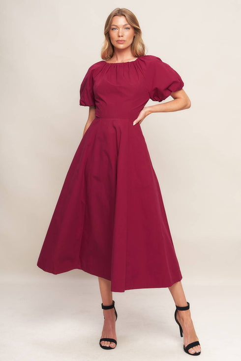 crimson-romance-woven-midi-dress Sophia's Style-2