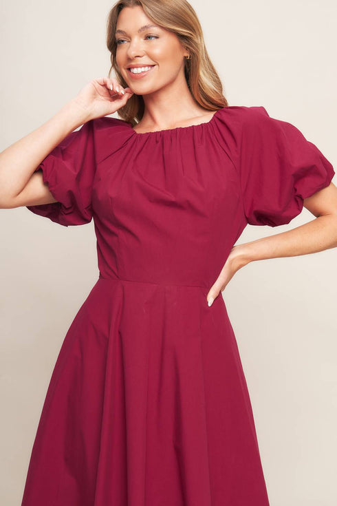 crimson-romance-woven-midi-dress Sophia's Style-5