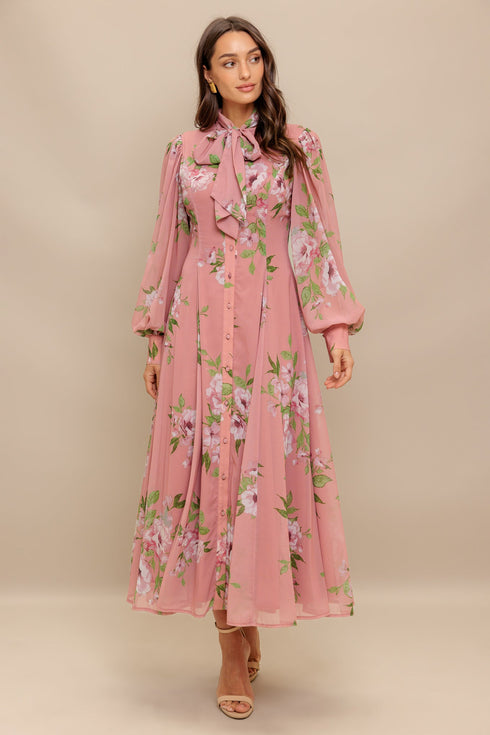 blush-botanica-woven-midi-dress Flying Tomato-Sophia's StyleDRESSES-1