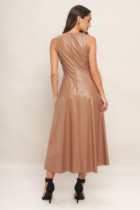 bare-sophistique-faux-leather-midi-dress Flying Tomato-Sophia's Style-6