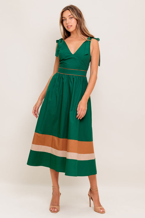 forest-charm-woven-color-blocked-midi-dress Flying Tomato-Sophia's Style-3