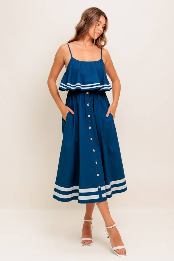 earth-rhythm-navy-woven-midi-dress Flying Tomato-Sophia's StyleDRESSES-1