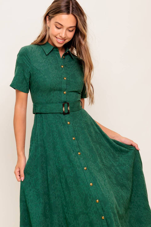 emerald-code-jacquard-woven-midi-dress Flying Tomato-Sophia's Style-3