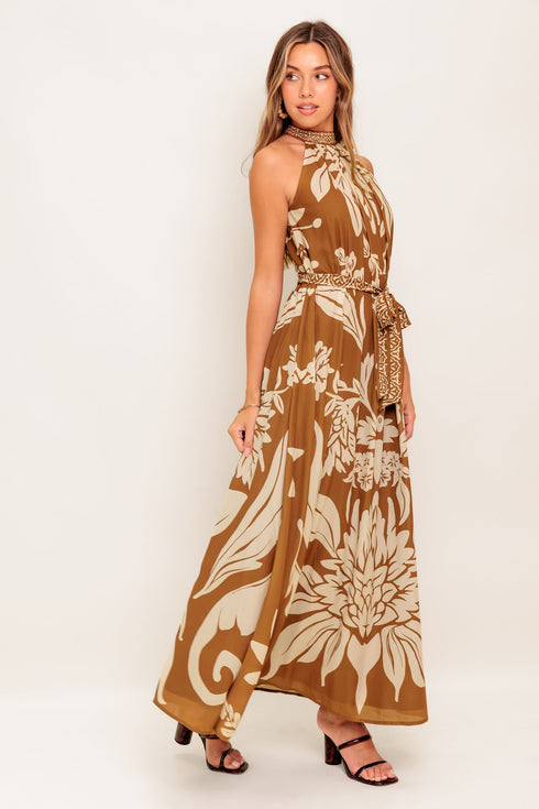 havana-halo-brown-woven-ankle-dress Flying Tomato-Sophia's Style-6