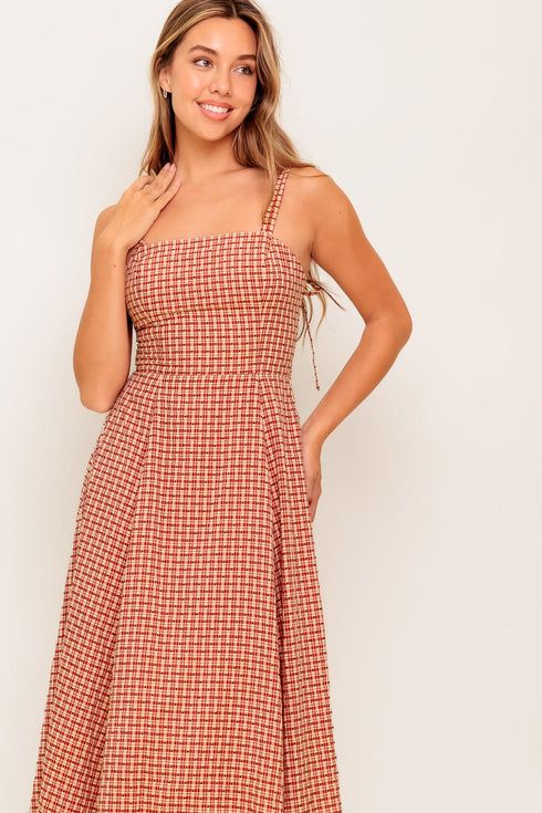 gingham-summer-woven-midi-dress Flying Tomato-Sophia's StyleDRESSES-1