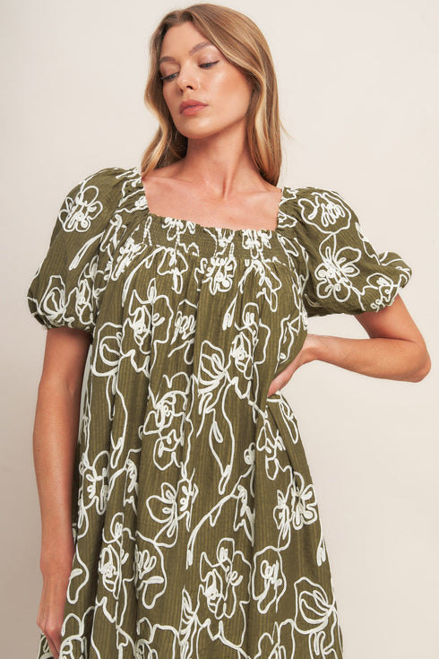 botanical-outline-woven-mini-dress Sophia's Style-4