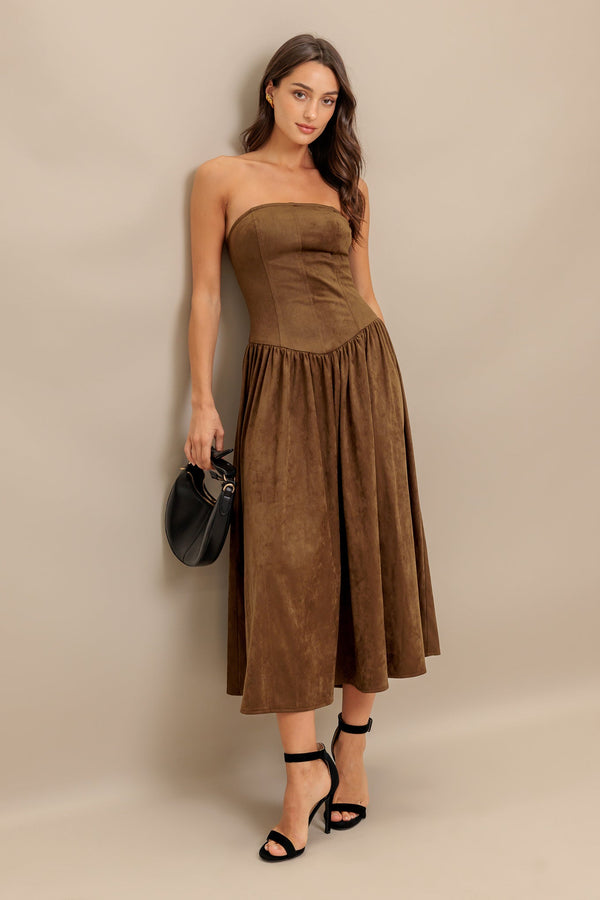 wild-espresso-faux-suede-midi-dress-1 Flying Tomato - Sophia's StyleDRESSES-1