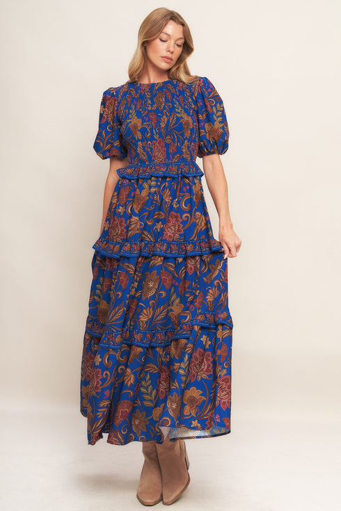 bohemian-navy-floral-woven-midi-dress Sophia's Style-3