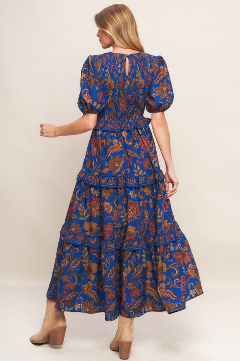 bohemian-navy-floral-woven-midi-dress Sophia's Style-2
