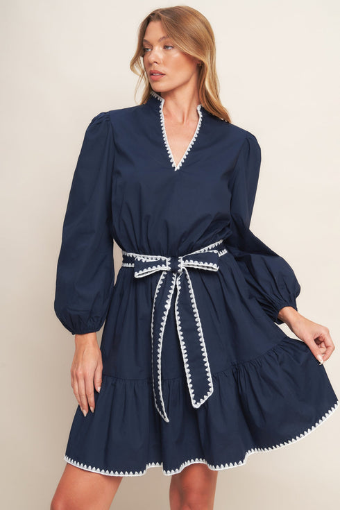 urban-noir-navy-woven-mini-dress Sophia's StyleDRESSES-1