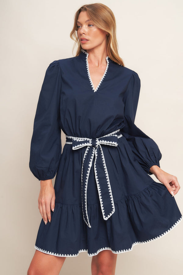 urban-noir-navy-woven-mini-dress Sophia's StyleDRESSES-1