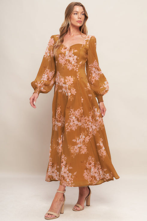 golden-blossom-woven-ankle-dress Flying Tomato - Sophia's Style-5