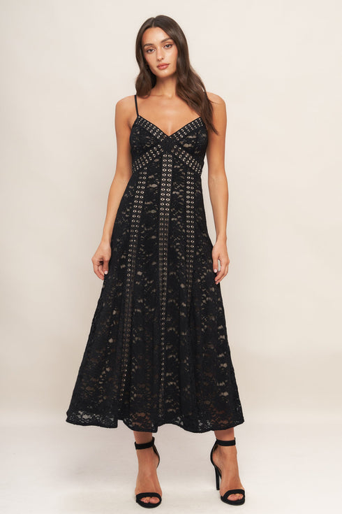 romantic-noir-nights-woven-lace-midi-dress Sophia's Style-3