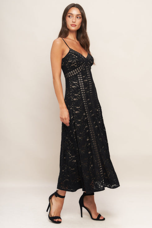 romantic-noir-nights-woven-lace-midi-dress Sophia's Style-4