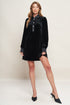 VELVET POWER BLACK MINI DRESS