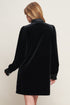 VELVET POWER BLACK MINI DRESS