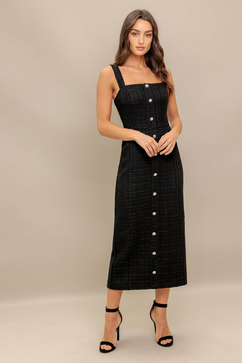 tweed-nouvelle-woven-midi-dress Flying Tomato-Sophia's Style-5