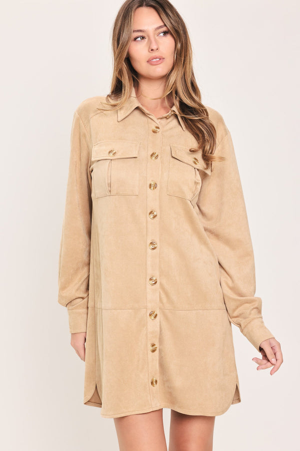 sand-safari-sand-faux-suede-belted-shirt-mini-dress-flying-tomato-sophias-styleDRESSES-1