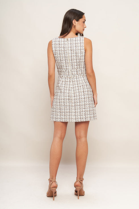 golden-grid-luxe-tweed-mini-dress Sophia's Style-4