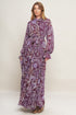 VIOLET BLOSSOM SPIRIT WOVEN MAXI DRESS