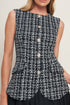 MODERN ICON TWEED WOVEN MINI DRESS