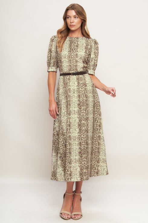 PRIMAL GRACE WOVEN MIDI DRESS