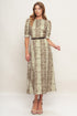PRIMAL GRACE WOVEN MIDI DRESS