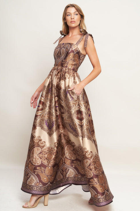 MYSTIC SERENADE WOVEN MAXI DRESS
