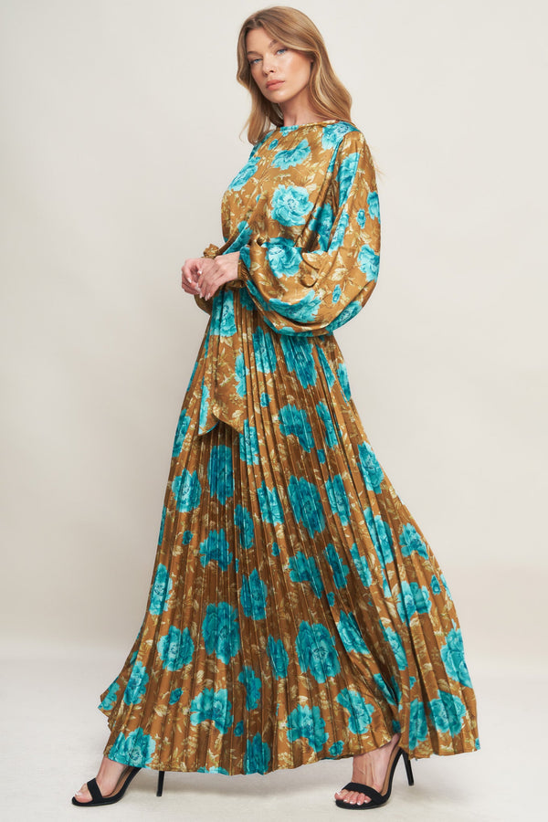 golden-bloom-luxe-woven-satin-maxi-dress Flying Tomato - Sophia's StyleDRESSES-1