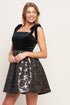 CELEBRATION NIGHT VELVET WOVEN MINI DRESS