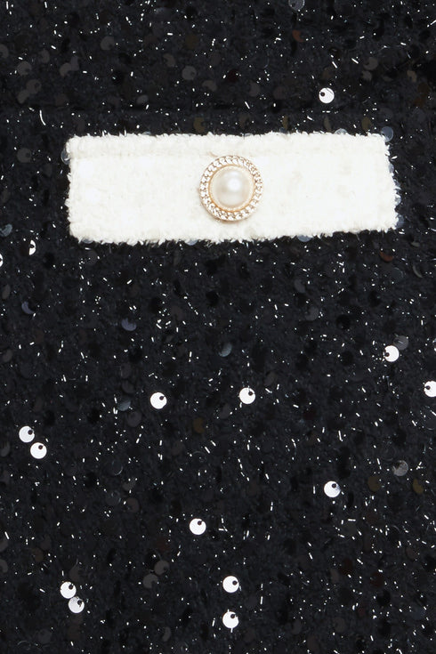 MIDNIGHT GLAM SEQUIN MINI DRESS