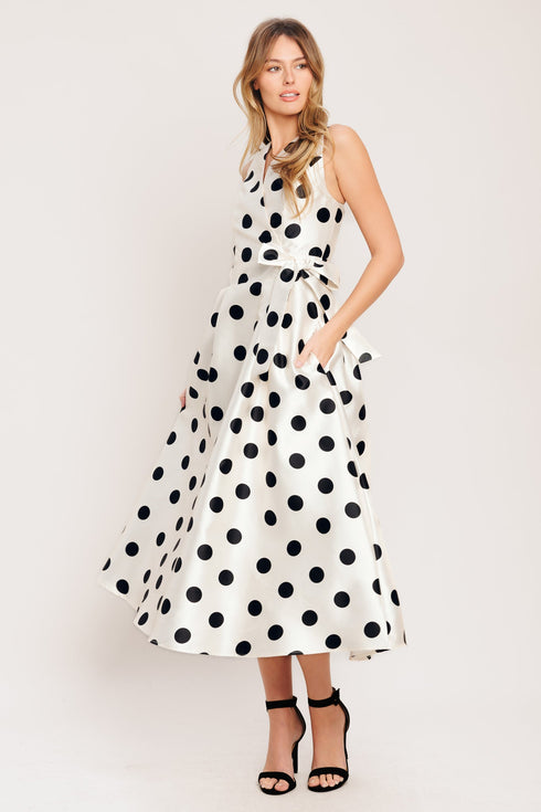cafe-noir-polka-woven-midi-dress-sophias-style-3