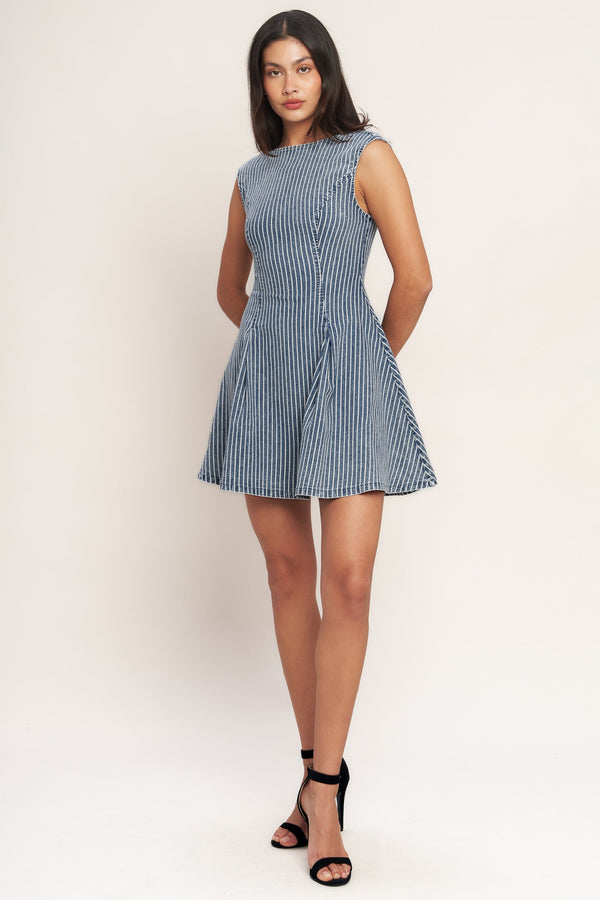 perfectly-planned-striped-denim-mini-dress-flying-tomato-Sophia's StyleDRESSES-1