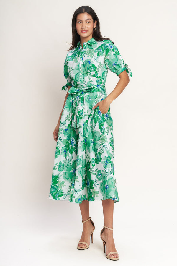 simply-in-bloom-woven-midi-shirt-dress-flying-tomato-Sophia's StyleDRESSES-1