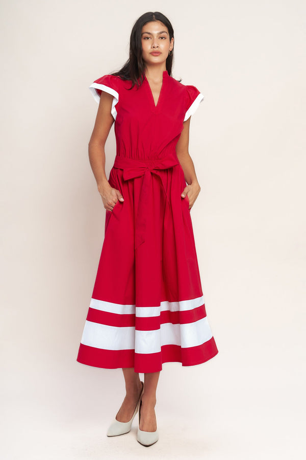 true-love-in-color-blocked-midi-dress-flying-tomato-Sophia's StyleDRESSES-1