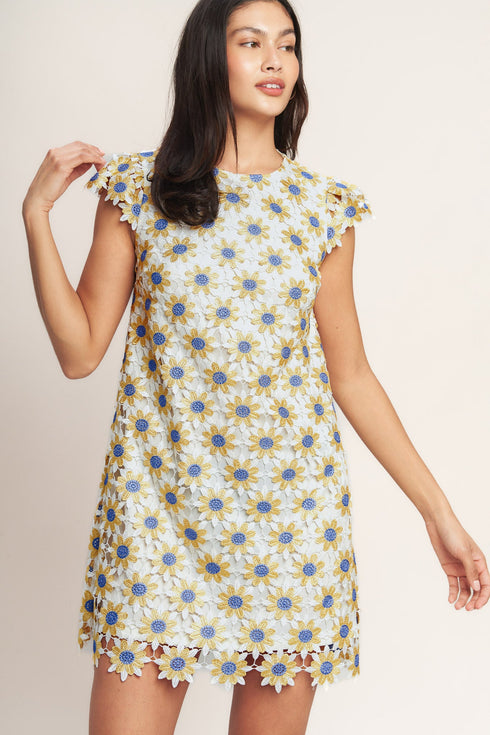 little-ray-of-joy-woven-lace-mini-shift-dress-flying-tomato-Sophia's StyleDRESSES-1