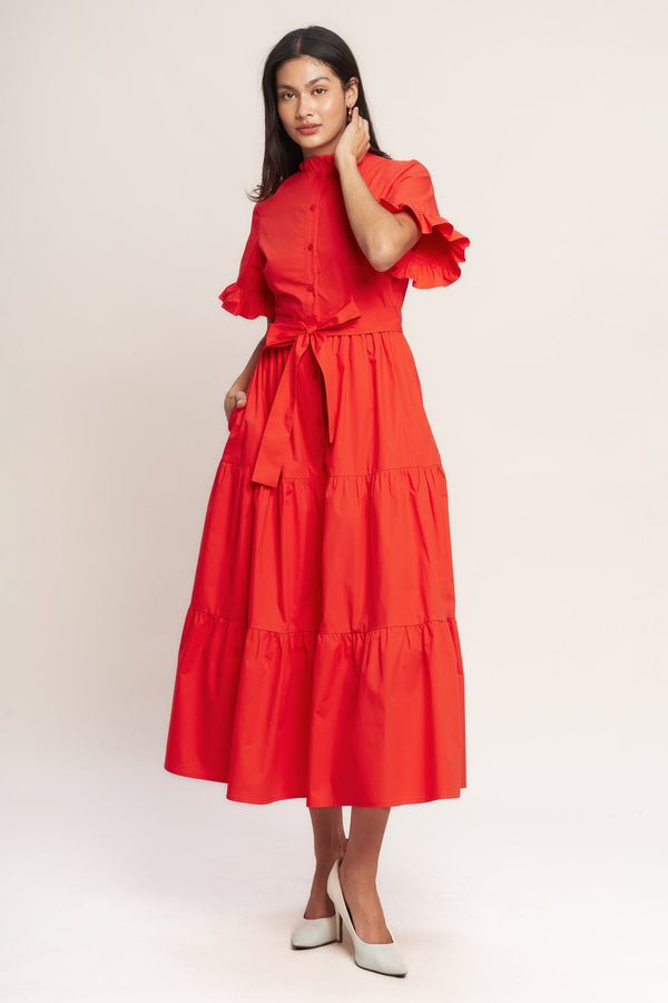 feels-like-a-compliment-woven-midi-dress-flying-tomato-Sophia's StyleDRESSES-1