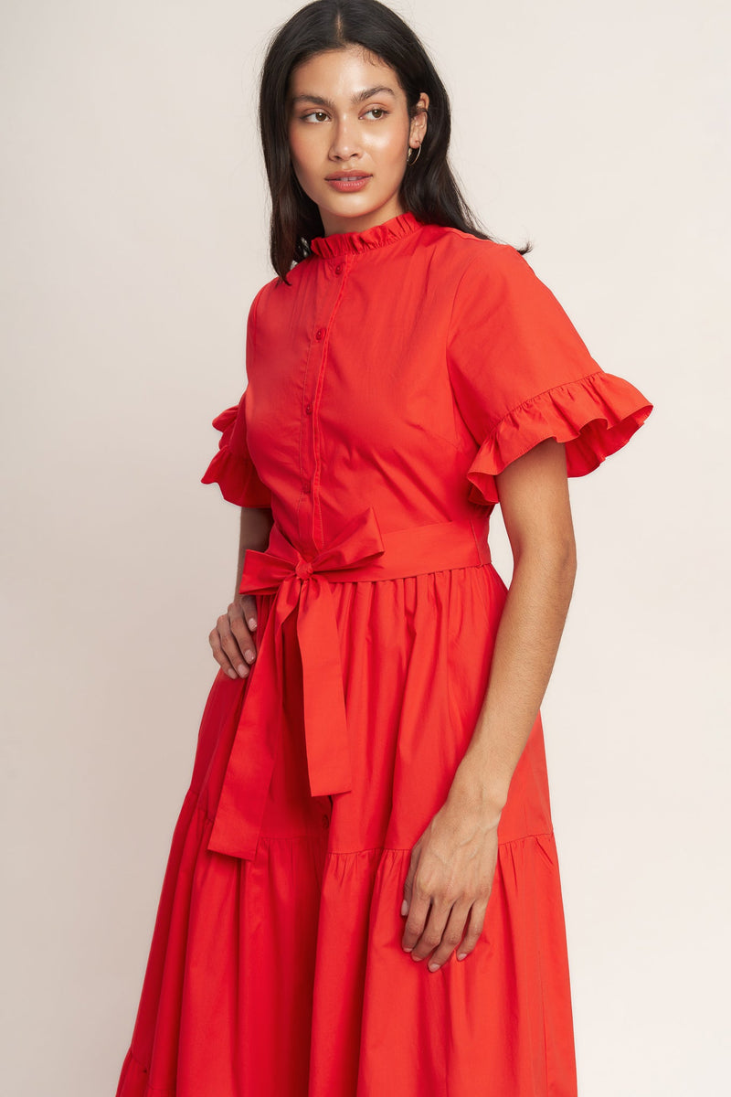 FEELS LIKE A COMPLIMENT WOVEN MIDI DRESS from Flying Tomato at Sophia's