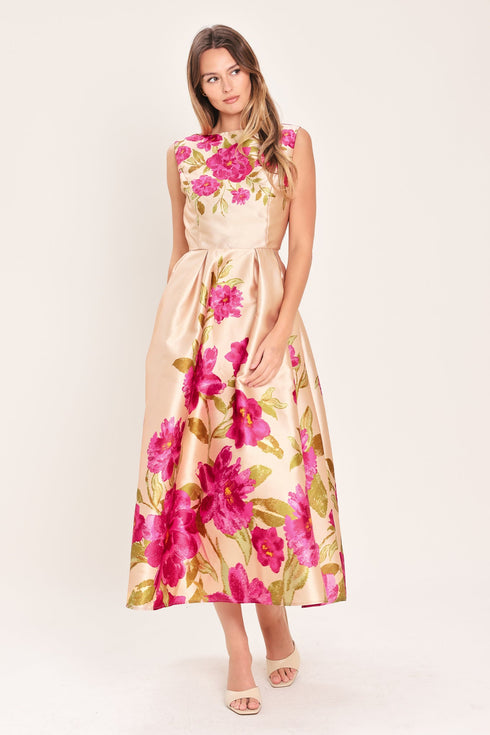 soft-satin-floral-woven-midi-dress-sophias-styleDRESSES-1