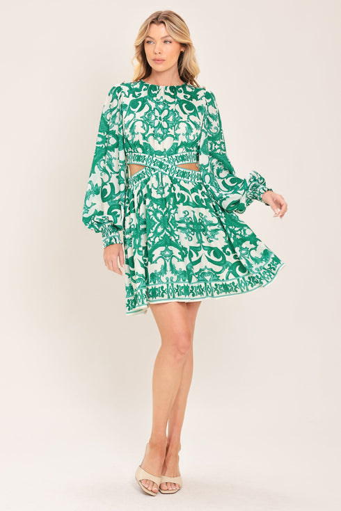 emerald-fresco-woven-mini-dress-flying-tomato-sophias-style-3