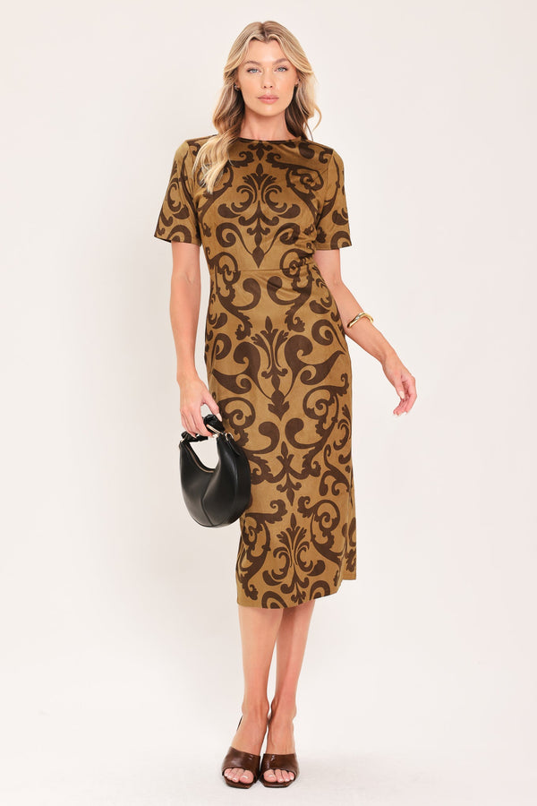 cognac-scroll-silhouette-faux-suede-midi-dress-flying-tomato-sophias-styleDRESSES-1