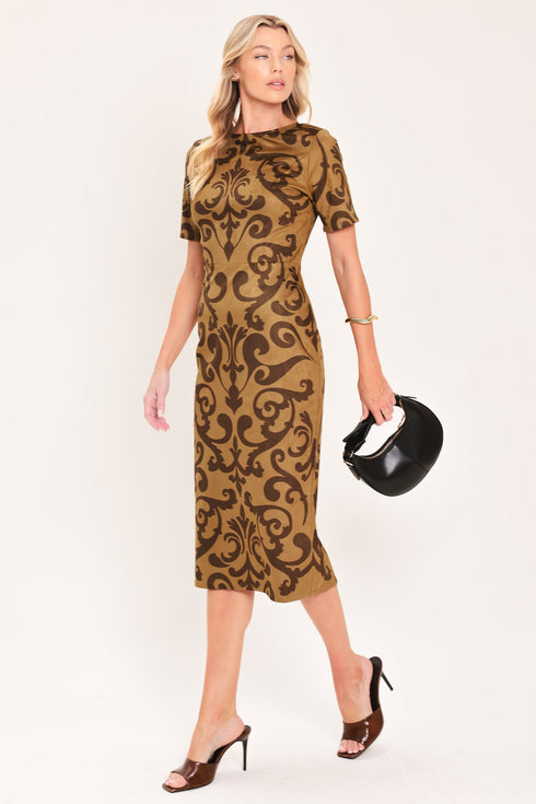 cognac-scroll-silhouette-faux-suede-midi-dress-flying-tomato-sophias-style-5